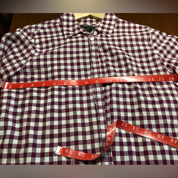 J.Crew Classic-Fit Boy LS Shirt in Crinkle Burgundy Gingham Size 0. Style C6086. - Picture 5 of 10